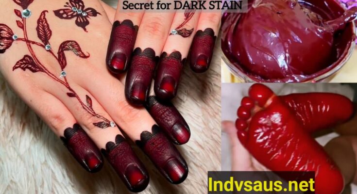 Secret for Dark Mehndi Paste at Home for Dark Stain